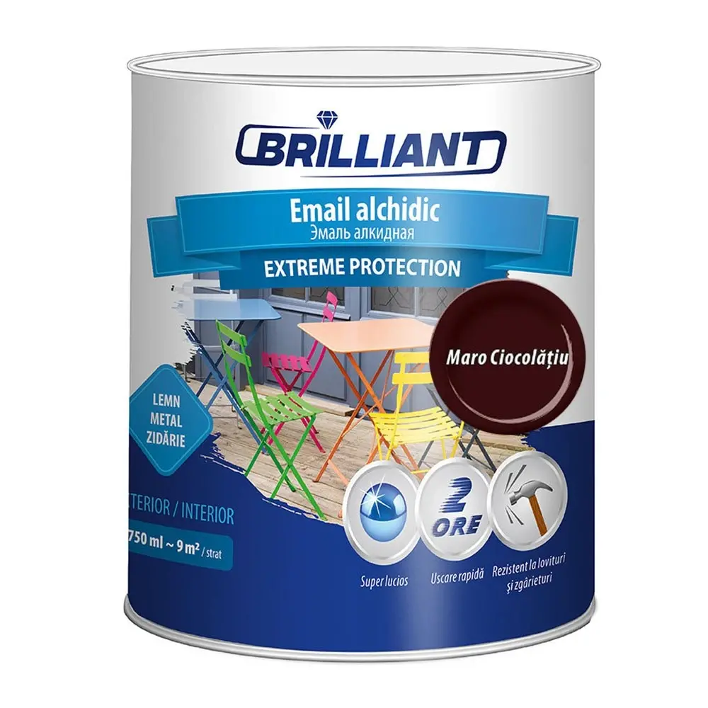 Email alchidic Brilliant Extreme maro-ciocolatiu 0.75L