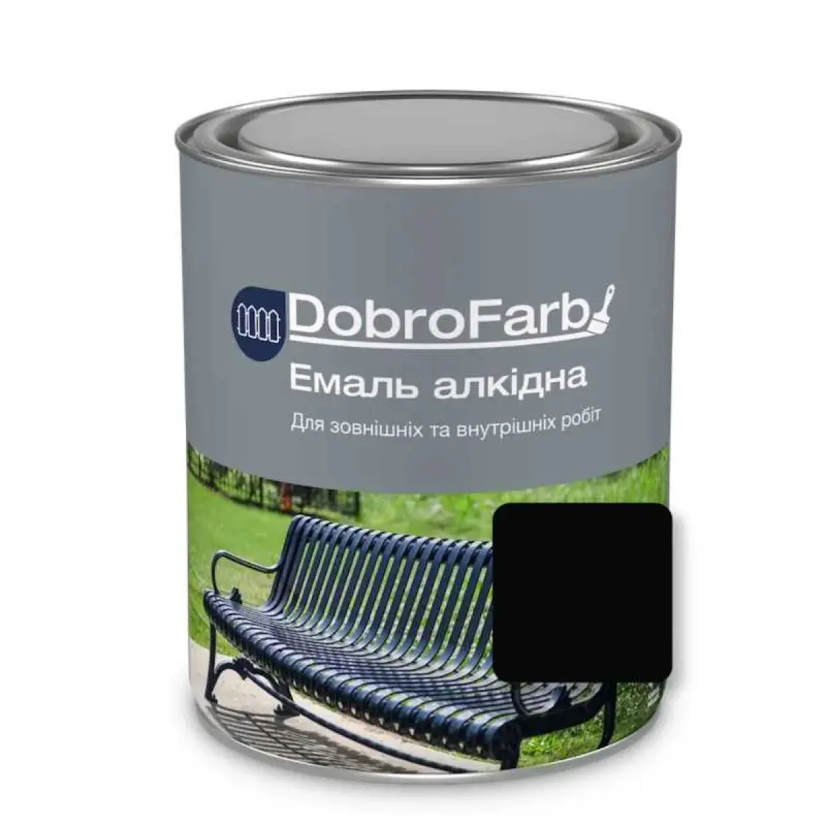 Email alchidic DobroFarb negru 0,8 kg