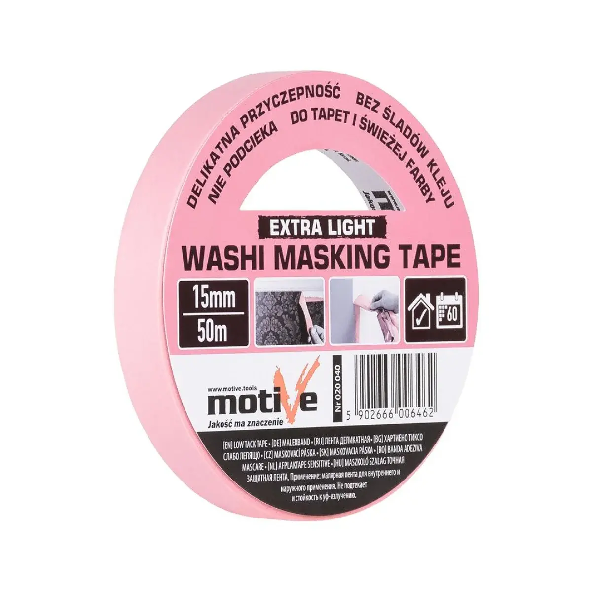 Banda mascare WASHI EXTRA LIGHT 15mm\50m MOTIVE