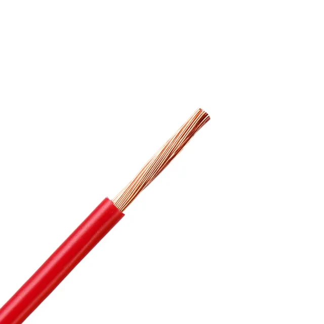 Fir electric PV1 1 * 6 mm² roşu cupru