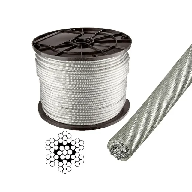 Cablu de oțel Elmos 22399 1000 m 2 mm 7x7 inox/Pvc
