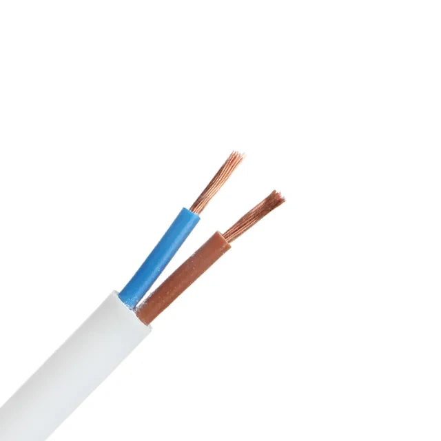 Fir electric SVVP 2 * 1.0 mm² alb cupru