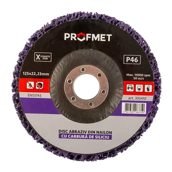 Disc abraziv_125x22,23mm_P46 nailon cu carbura de siliciu, violet Profmet