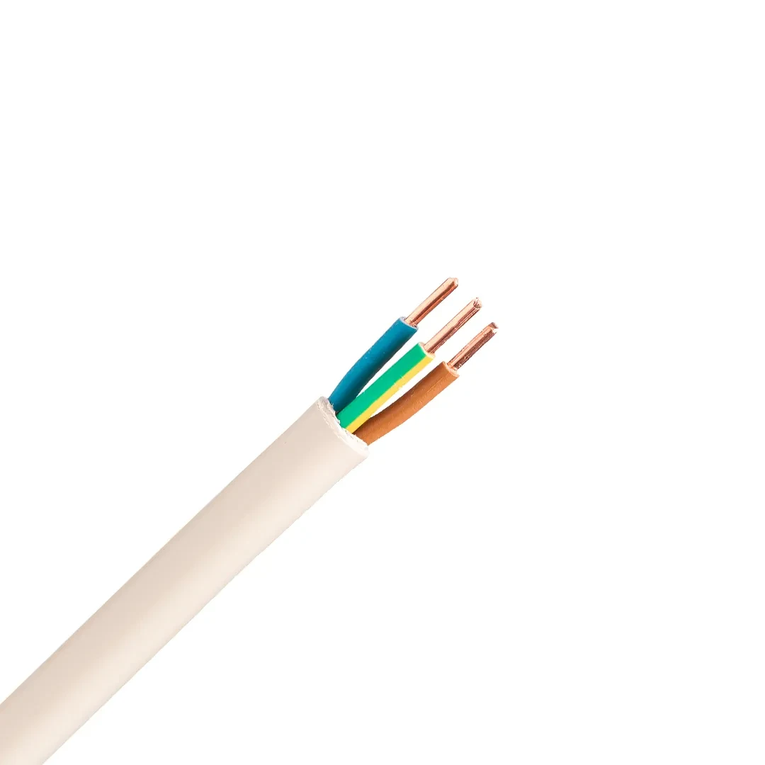 Cablu NYM 3 * 4 mm² alb cupru